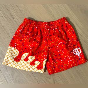 Baseball Lifestyle (BL101) Ice Cream Shorts - Red